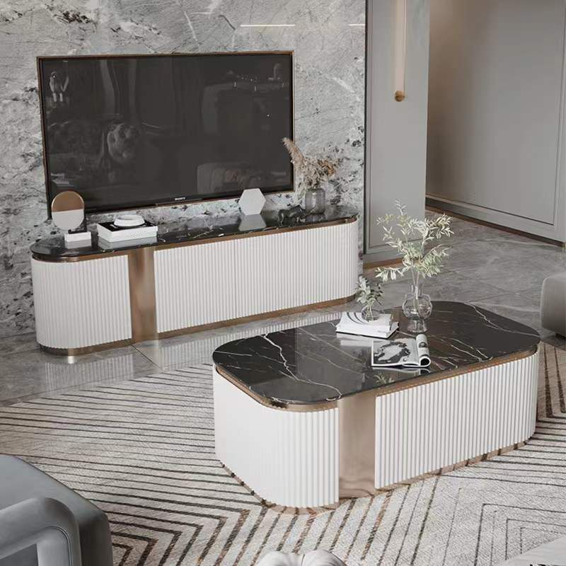 Contemporary Enclosed Storage TV Console Marble TV Stand Console with Doors Clearhalo 'furn' 'furn_tv_stands_entertainment_centers' 'Furniture' 'Living Room Furniture' 'TV Stands & Entertainment Centers' 'TV Stands & Media Storage Furniture' 'tv_stands_entertainment_centers' 1200x1200_b4a14d1f-9e32-4f76-8f2c-67feeccf4a01