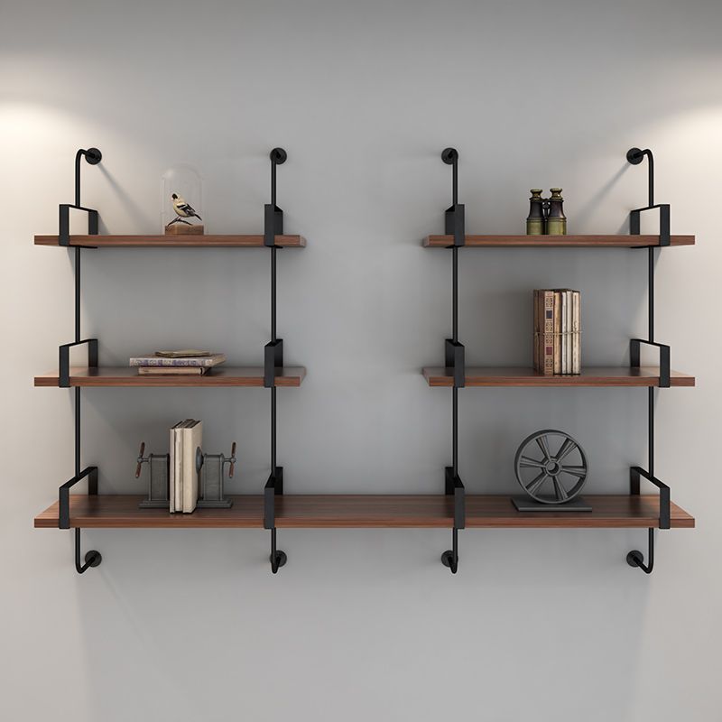 Metal Bookshelf Industrial Style Wall Mounted Bookcase for Home Office Clearhalo 'Bookcases' 'furn' 'furn_bookcases' 'Furniture' 'furniture_bookcases' 'kitchen' 'kitchen_bookcases' 'Living Room Furniture' 'Office Furniture' 1200x1200_b4a22496-3e3a-49c4-a583-fcfc84a92076