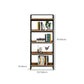 Etagere Metal Bookshelf Natural Shelf Bookcase for Study Room