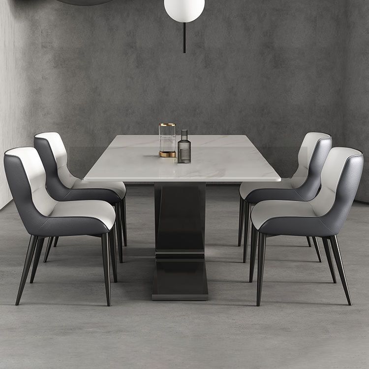 Designer Style 1/4/5/7 Pieces Dinette Set Sintered Stone Dining Room Set Clearhalo 'Dining Room Sets' 'Dining Tables & Seating' 'dining_room_set' 'furn' 'furn_dining_room_set' 'Furniture' 'furniture_dining_room_set' 'Kitchen & Dining Furniture' 1200x1200_b4a6f81d-a336-4eaf-8c6e-d4f974387d76