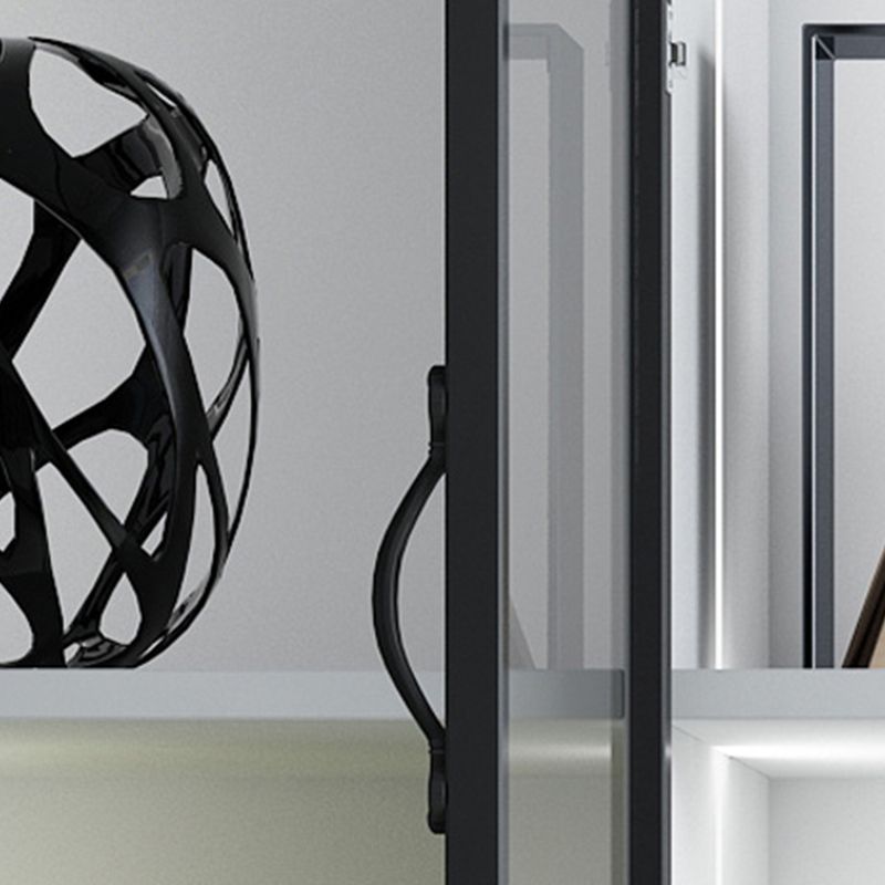 Eigentijdse boekenkast gesloten terug ontworpen houten boekenplank voor slaapkamer