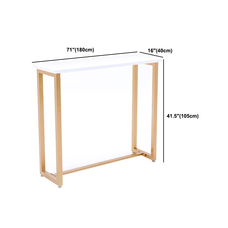 Juego de mesa de bar Glam con caballete, 1/2/3 piezas, altura de mostrador rectangular de madera, color blanco