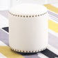 Round Contemporary Pouf Pure Color Nailhead Trim PU Leather Pouf Ottoman Clearhalo 'furn' 'furn_ottomans_poufs' 'Furniture' 'Living Room Furniture' 'Ottomans & Poufs' 'ottomans_poufs' 1200x1200_b4adc7d2-8702-4551-b0f4-9ff044d86068