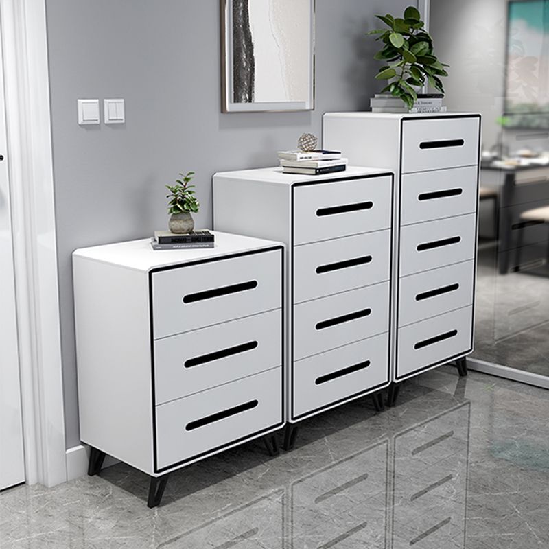 16" W Modern Storage Chest Dresser White Vertical Storage Chest with 3/4/5 Drawers Clearhalo 'Bedroom Furniture' 'Dressers & Chests' 'dressers_chests' 'furn' 'furn_dressers_chests' 'Furniture' 1200x1200_b4af5131-507d-4f43-9f21-157d6c94b0fd