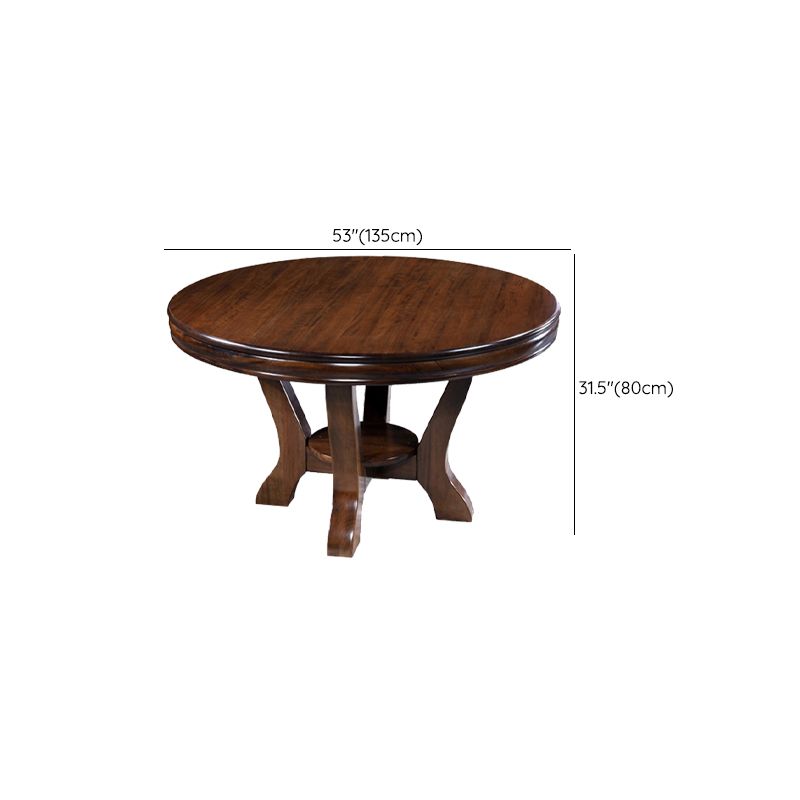 Solid Wood Dining Room Table Traditional Pedestal Dining Table Clearhalo 'Dining Tables & Seating' 'Dining Tables' 'dining_table' 'furn' 'furn_dining_table' 'Furniture' 'Kitchen & Dining Furniture' 1200x1200_b4afd91e-839b-4225-a9e0-4662654c3a4a