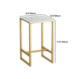 Gold Metal Pub Table Set for Small Places Glam Faux Leather 1/3/5 Pieces Bar Set