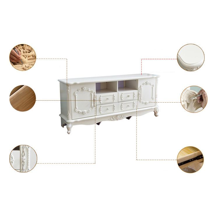 Gabinete de TV de almacenamiento de almacenamiento de madera rectangular de madera