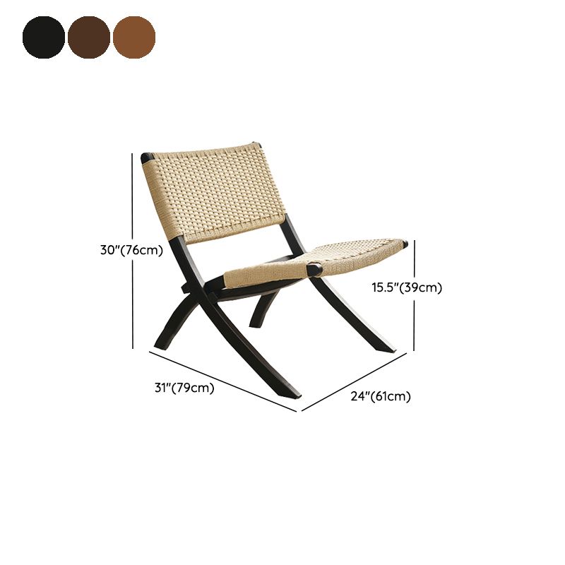 Solid Wood Chair Woven Back Lounge Accent Chair for Living Room Clearhalo 'Accent Chairs' 'accent_chairs' 'Chairs & Seating' 'furn' 'furn_accent_chairs' 'Furniture' 'Living Room Furniture' 1200x1200_b4b352b9-4fb2-4c30-add5-ba2db9576b48