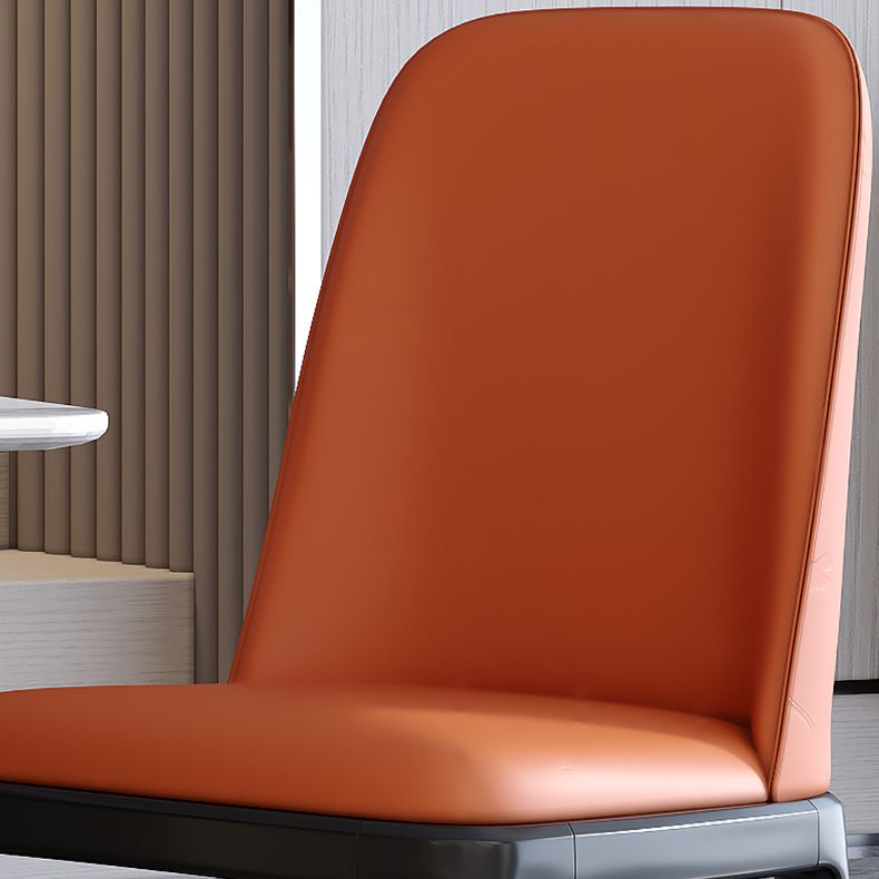 Industrial Home Parsons Side Chair Matte Finish Leather Dining Chair Clearhalo 'Dining Chairs' 'Dining Tables & Seating' 'dining_chair' 'Furniture' 'furniture_dining_chair' 'Kitchen & Dining Furniture' 1200x1200_b4b56496-3b18-4877-b963-f357424a014b