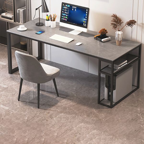 Contemporary Rectangular Writing Desk Stone Top Office Desk with Legs Clearhalo 'furn' 'furn_office_desk' 'Furniture' 'Office Desks' 'Office Furniture' 'office_desk' 1200x1200_b4b6da82-b289-4ed0-9803-befd5e412b82