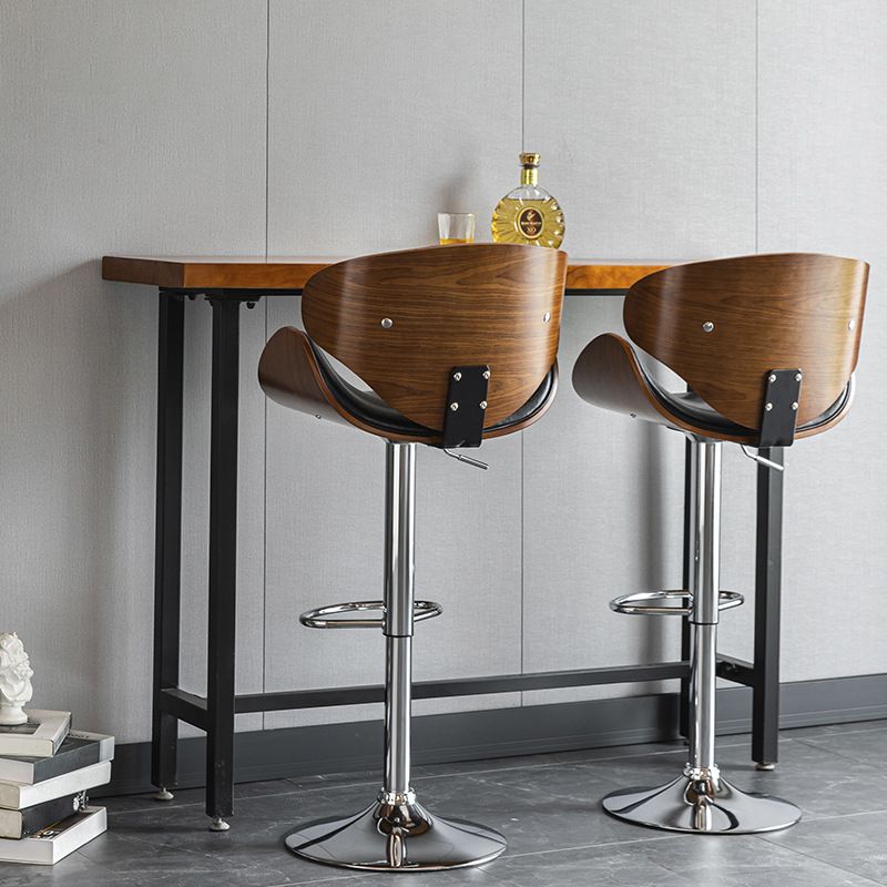 Wood Adjustable Bar & Counter Stool Armed Footrest Indoor Contemporary Bar Stool Clearhalo 'Bar Furniture' 'Bar Stools' 'bar_stools' 'furn' 'furn_bar_stools' 'furniture_bar_stools' 'Kitchen & Dining Furniture' 'kitchen&dining_furn' 'kitchen' 'kitchen_furn' Furniture' 1200x1200_b4b7e02d-037a-4b39-b617-2e7f8557c52b