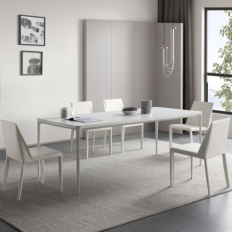 Modern 1/4/5/6/7 Pieces Dining Set Sintered Stone Dining Table Set for Home Clearhalo 'Dining Room Sets' 'Dining Tables & Seating' 'dining_room_set' 'furn' 'furn_dining_room_set' 'Furniture' 'furniture_dining_room_set' 'Kitchen & Dining Furniture' 1200x1200_b4baefe0-bbb4-48b9-b1f9-037993c40a5a