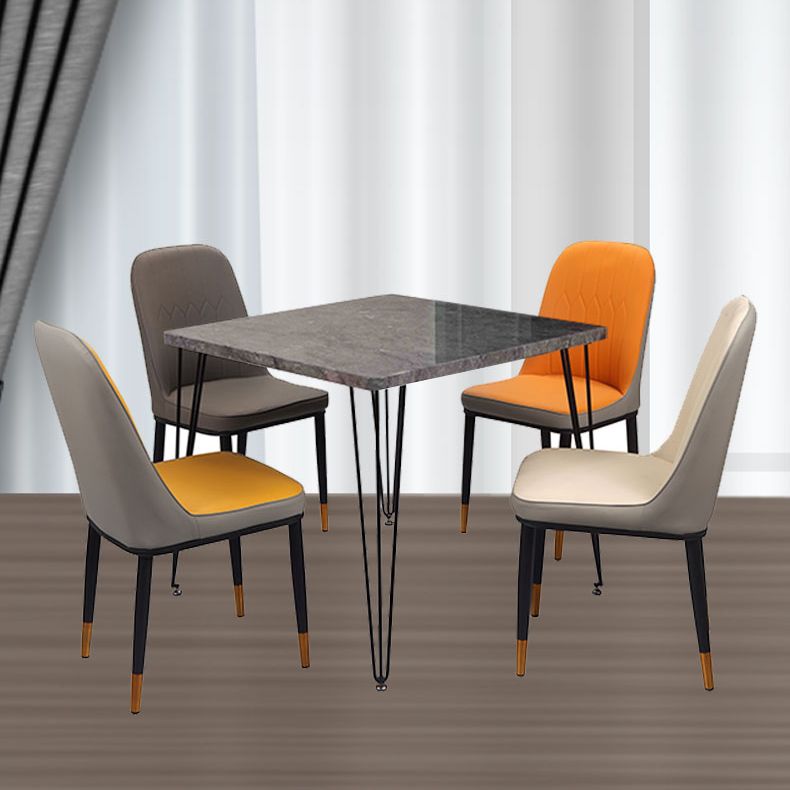 Industrial Style Square Dining Table 4 Legs Dining Site Table for Dining Room Clearhalo ' dining_table' 'Dining Tables & Seating' 'Dining Tables' 'furn' 'furn_dining_table' 'Furniture' 'furniture_dining_table' 'Kitchen & Dining Furniture' 'kitchen&dining_furn' 'kitchen' 'kitchen_dining_table' 1200x1200_b4bba248-5a93-4c51-b22d-96def76776ea