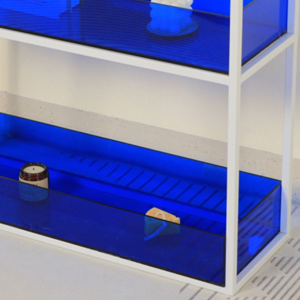 Open Scandinavian Etagere Bookshelf with White Iron Frame Acrylic Shelf Clearhalo 'Bookcases' 'furn' 'furn_bookcases' 'Furniture' 'furniture_bookcases' 'Office Furniture' 1200x1200_b4be12d5-a5f2-4d07-a7c6-e4199926e476