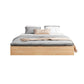 Scandinavian 7.87" Tall Solid Color Wood Bed Frame for Bedroom