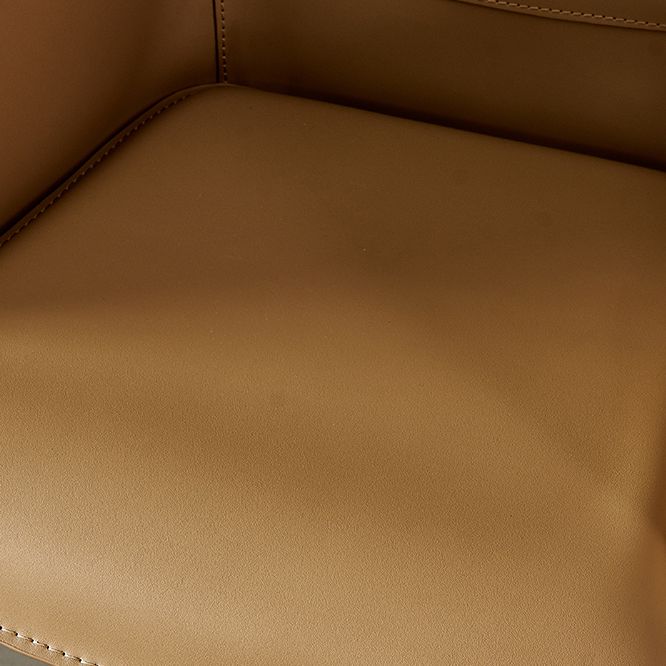 Faux Leather Dining Arm Chair Contemporary Dining and Accent Chairs Clearhalo 'Dining Chairs' 'Dining Tables & Seating' 'dining_chair' 'furn' 'furn_dining_chair' 'Furniture' 'Kitchen & Dining Furniture' 1200x1200_b4befe44-f4cc-4663-bf40-045ba283b3ce