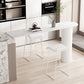 Moderne bartafel van gesinterd steen, eettafel voor keuken, woonkamer, koffiekamer