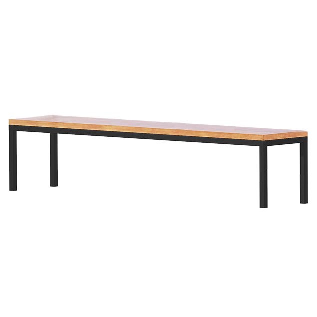 Rectangular Pine Writing Desk Solid Wood Top Desk with Black Metal Legs Clearhalo 'furn' 'furn_office_desk' 'Furniture' 'furniture_office_desk' 'Office Desks' 'Office Furniture' 'office_desk' 1200x1200_b4c040f8-13a9-4656-813b-6cdbad4d2ac0