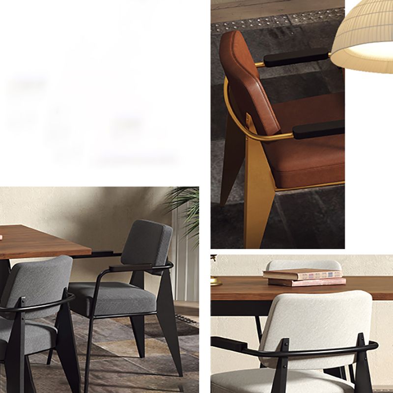 Silla de estilo industrial tapizado silla de comedor abierta para interiores para interiores