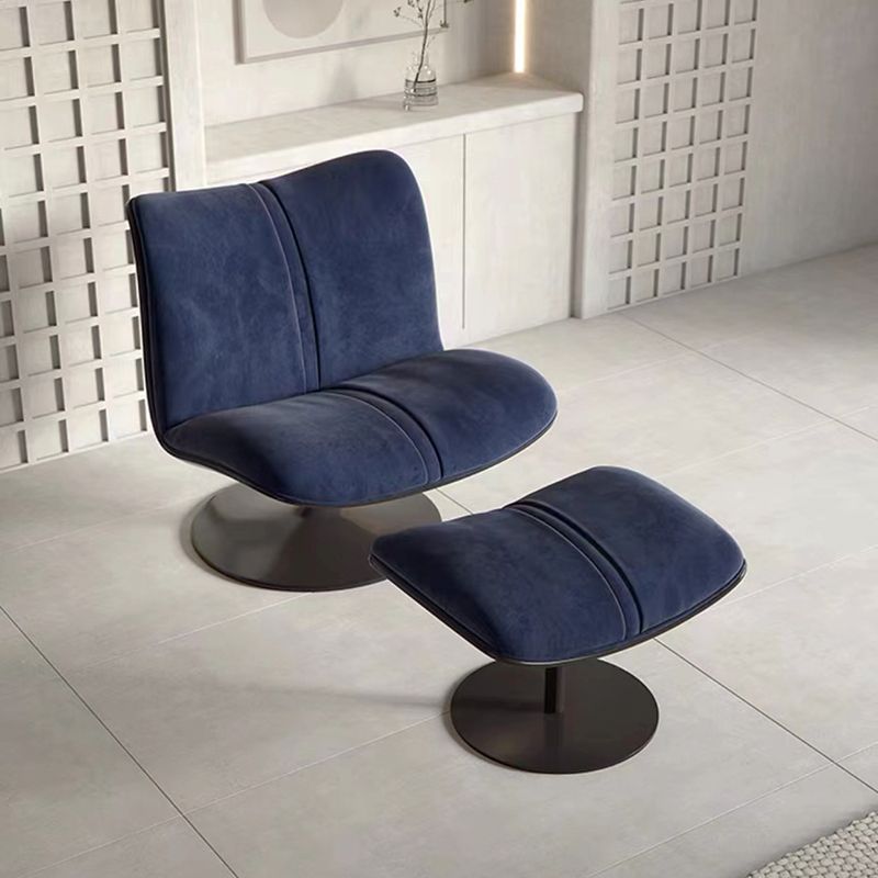 Contemporary Swivel Accent Chair Suede Lounge Chair in 38"L x 34"W x 19"H Clearhalo 'Accent Chairs' 'accent_chairs' 'Chairs & Seating' 'furn' 'furn_accent_chairs' 'Furniture' 'Living Room Furniture' 1200x1200_b4c22ce2-4441-4630-9802-c79802ae27f5