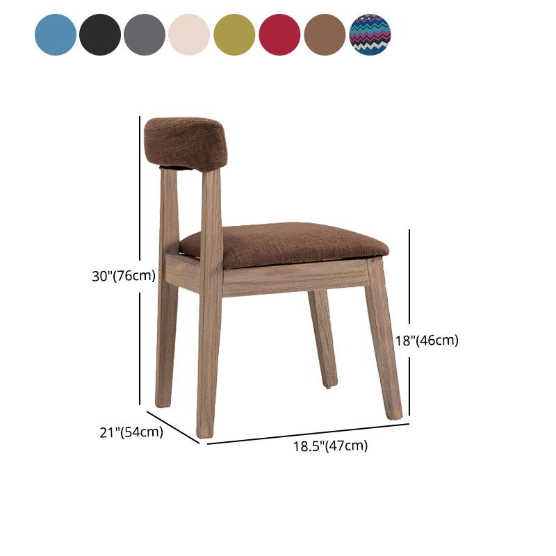 Farmhouse Coffee Shop Open Side Chair Matte Finish Fabric Dining Chair Clearhalo ' kitchen&dining_furn' 'Dining Chairs' 'Dining Tables & Seating' 'dining_chair' 'Furniture' 'furniture_dining_chair' 'Kitchen & Dining Furniture' 'kitchen' 1200x1200_b4c23669-b1ac-46cf-9285-3e67bf6491dc