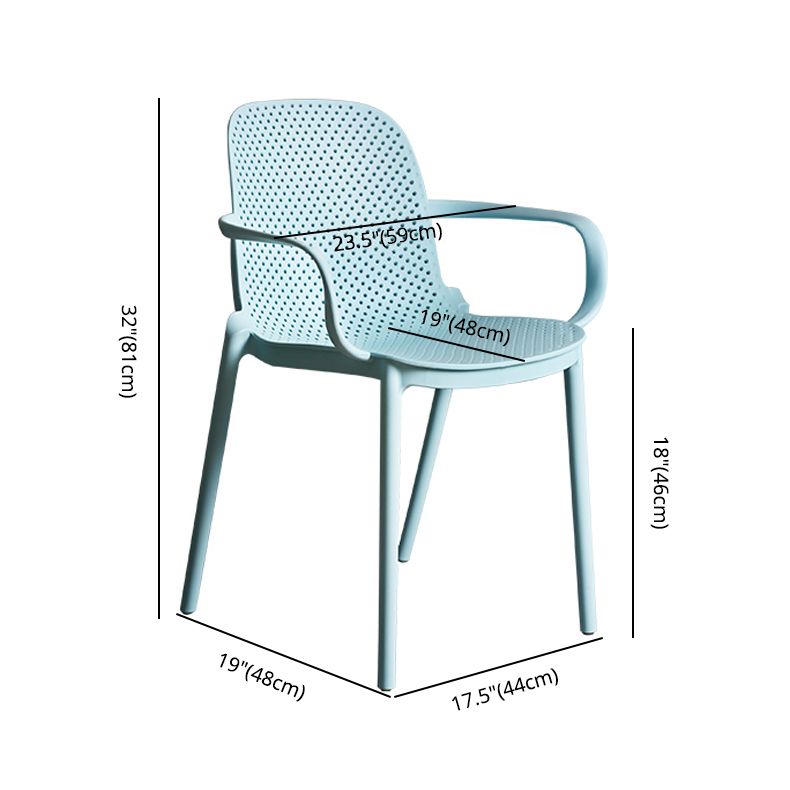 Contemporary Style Plastic Dining Armchair Multicolor Stackable Dining Chair Clearhalo ' kitchen&dining_furn' 'Dining Chairs' 'Dining Tables & Seating' 'dining_chair' 'furn' 'furn_dining_chair' 'Furniture' 'furniture_dining_chair' 'Kitchen & Dining Furniture' 'kitchen' 1200x1200_b4c25b8f-8579-45f9-80b9-ab902becf168