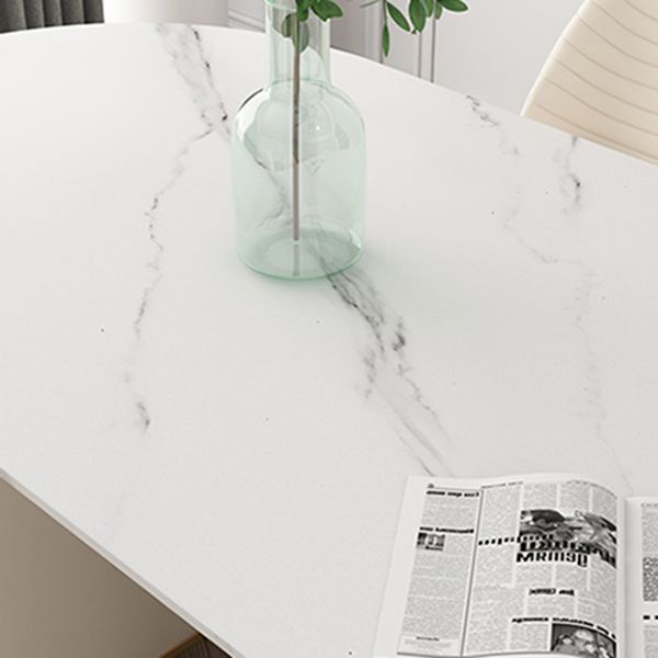 Mesa de comedor de piedra ovalada mesa de comedor de lujo tradicional para cocina