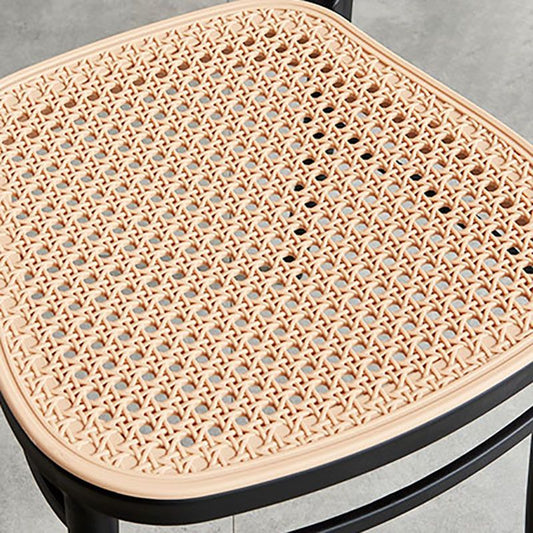 Contemporary Dining Side Chairs Matte Finish Plastic Open Back Chair