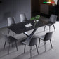 Minimalist Sintered Stone Dining Room Set Fixed Dining Set with Rectangle Table for Home Use Clearhalo 'Dining Room Sets' 'Dining Tables & Seating' 'dining_room_set' 'furn' 'furn_dining_room_set' 'Furniture' 'furniture_dining_room_set' 'Kitchen & Dining Furniture' 'kitchen&dining_furn' 'kitchen' 1200x1200_b4c320de-8d3b-466b-a465-3646040d9d9b