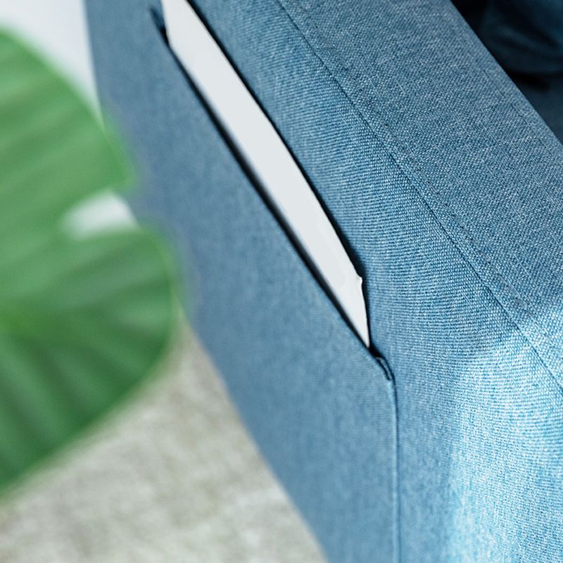 Sofá de brazo cuadrado de algodón de 3 plazas de 25.6 "H para sala de estar para sala de estar