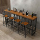 Moderne stijl 1/5/9-delige bartafelset rechthoekig grenenhouten aanrechttafel voor café