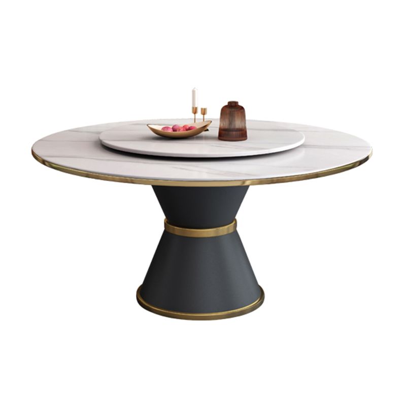 Metal Modern Round Indoor Table Sintered Stone Dining Table for Kitchen and Dining Room Clearhalo ' dining_table' 'Dining Tables & Seating' 'Dining Tables' 'furn' 'furn_dining_table' 'Furniture' 'furniture_dining_table' 'Kitchen & Dining Furniture' 'kitchen&dining_furn' 'kitchen' 'kitchen_dining_table' 1200x1200_b4c554b3-df77-40ef-8a19-69cd6a59e027