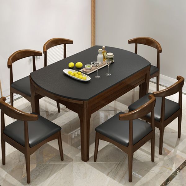 Table à abattant Stone Table de salle à manger style contemporain avec 4 pieds