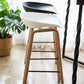 Modern Plastic Counter Stool Footrest Low Back Bucket Coffee Shop Bar Stool with Wood Legs Clearhalo 'Bar Furniture' 'Bar Stools' 'bar_stools' 'furn' 'furn_bar_stools' 'furniture_bar_stools' 'Kitchen & Dining Furniture' 'kitchen&dining_furn' 'kitchen' 'kitchen_furn' Furniture' 1200x1200_b4c61ad0-04b2-4e2f-b551-e5815b0488b7