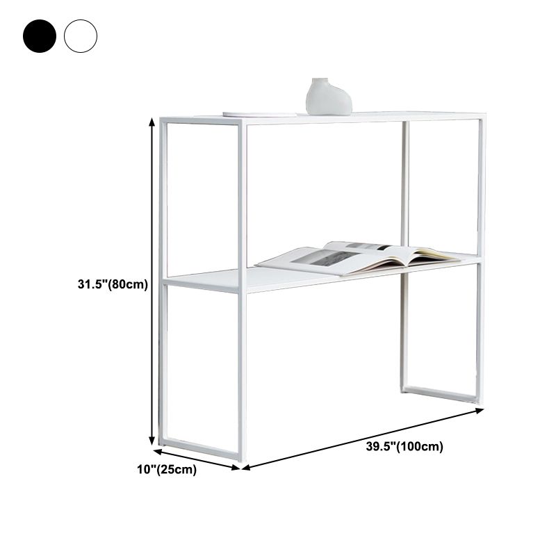 Tavolo da console a 1 scaffale moderno in ferro slitta di divani console di stoccaggio del rettangolo
