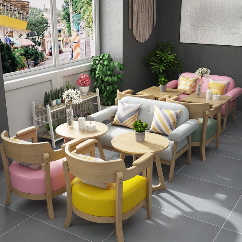 Modern Loose Sofa Back with Pillow Top Arm or Square Arm Sofa for Restaurant Clearhalo 'furn' 'furn_sofas' 'Furniture' 'furniture_sofas' 'kitchen' 'kitchen_sofas' 'Living Room Furniture' 'Sofa' 'sofas' 1200x1200_b4c8e879-1bbb-47af-8991-a174975fbab0