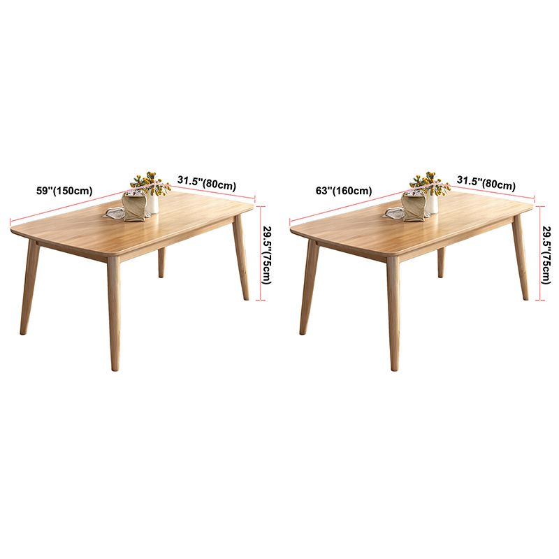 Simple Home Wood Dining Table Rectangle Shape Dining Table with 4 Legs Base Clearhalo ' dining_table' 'Dining Tables & Seating' 'Dining Tables' 'furn' 'furn_dining_table' 'Furniture' 'furniture_dining_table' 'Kitchen & Dining Furniture' 'kitchen&dining_furn' 'kitchen' 'kitchen_dining_table' 1200x1200_b4c8f432-86d8-44e4-ba93-97633e493dcd