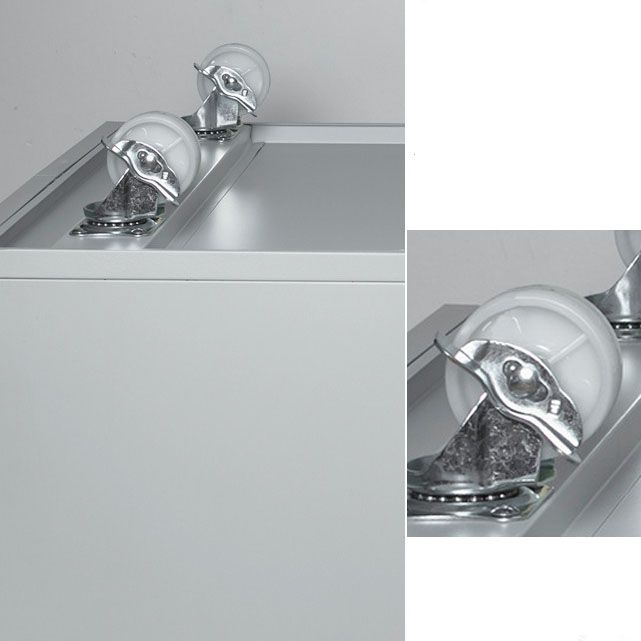 Archivos contemporáneos Archives laterales de marco de metal en la oficina de ruedas