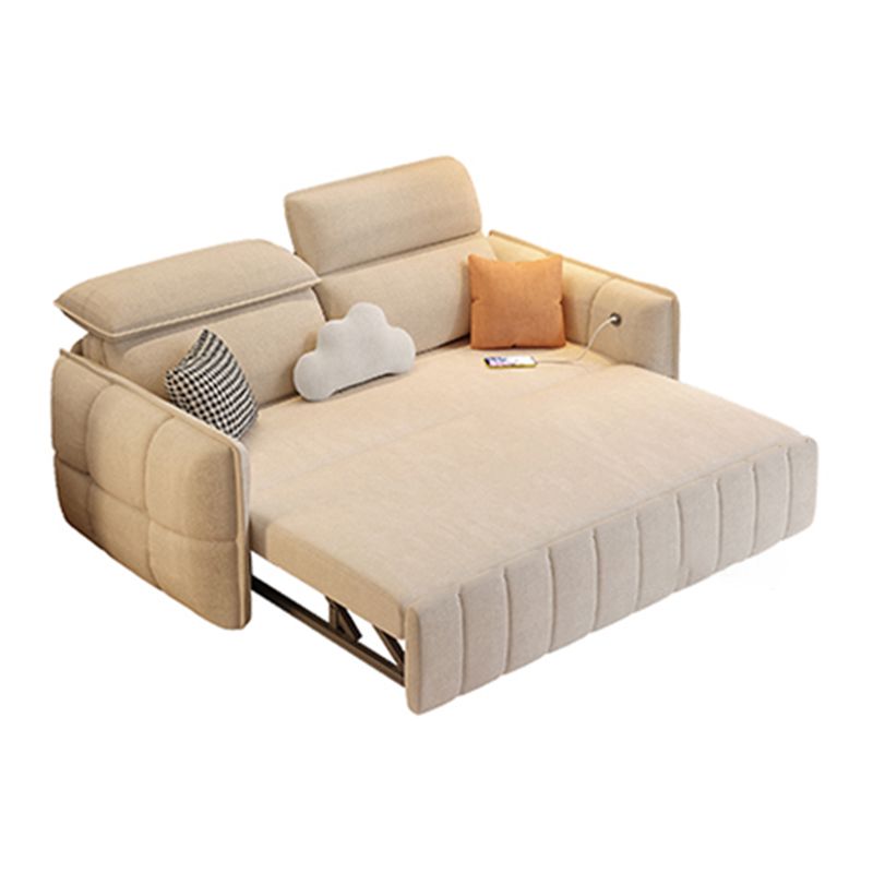 Moderno e contemporaneo in finta pelle imbottita di divano futon in bianco