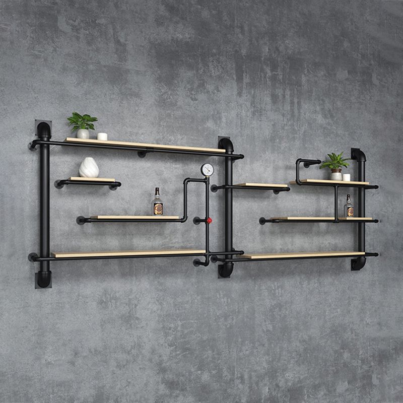 Metal Floating Bookcase Industrial Style Wall Mounted Closed Back Shelf Clearhalo 'Bookcases' 'furn' 'furn_bookcases' 'Furniture' 'furniture_bookcases' 'kitchen' 'kitchen_bookcases' 'Living Room Furniture' 'Office Furniture' 1200x1200_b4cfedc4-3fdd-49f1-9775-2f799f960eba