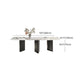 Designer Style 1/3/4/5/6 Pieces Dining Set Sintered Stone Dining Table with Leather Chairs Clearhalo 'Dining Room Sets' 'Dining Tables & Seating' 'dining_room_set' 'furn' 'furn_dining_room_set' 'Furniture' 'furniture_dining_room_set' 'Kitchen & Dining Furniture' 1200x1200_b4d0914c-af91-47fb-ba38-a1c3d0c149b6