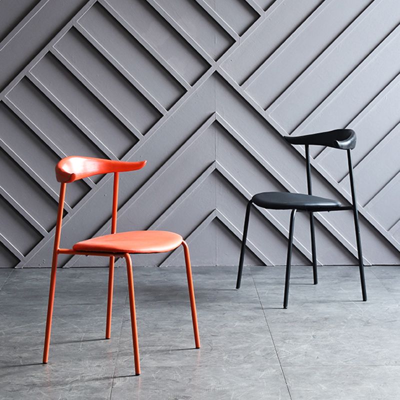 Modern Style Dining Chairs Armless Open Back Side Chairs with Metal Legs for Kitchen Clearhalo ' kitchen&dining_furn' 'Dining Chairs' 'Dining Tables & Seating' 'dining_chair' 'furn' 'furn_dining_chair' 'Furniture' 'furniture_dining_chair' 'Kitchen & Dining Furniture' 'kitchen' 1200x1200_b4d2d81f-307b-4326-a6e7-8c469250133d