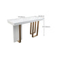 Faux Marble Bistro Bar Table Rectangle White Bar Table for Home Clearhalo 'Bar Furniture' 'Bar Tables' 'bar_tables' 'furn' 'furn_bar_tables' 'Furniture' 'Kitchen & Dining Furniture' 1200x1200_b4d38628-671d-4c18-acc1-b8ab883ee1c6