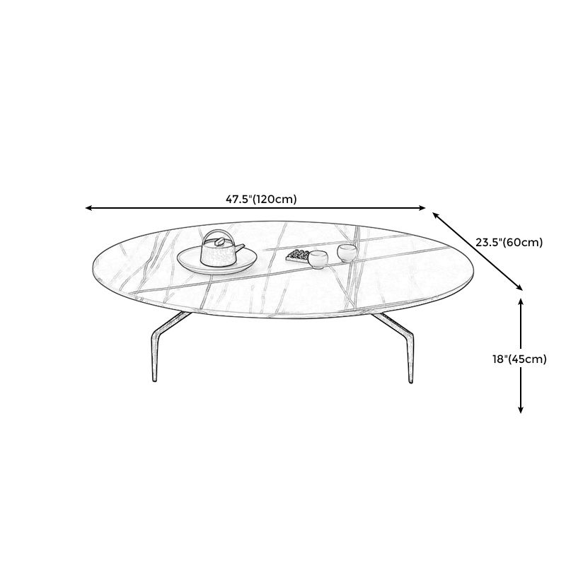 Moderne stijl cocktailtafel rots leisteen bovenste rechthoekige en ovale salontafel