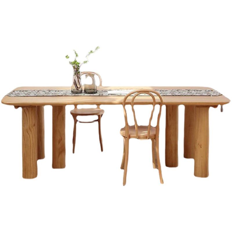 Modern Dining Set 1/5/7 Pieces Rectangle Pine Wood Dining Table for Living Room Clearhalo 'Dining Room Sets' 'Dining Tables & Seating' 'dining_room_set' 'furn' 'furn_dining_room_set' 'Furniture' 'Kitchen & Dining Furniture' 1200x1200_b4d5e053-477c-4d4a-b084-58c7d804832f