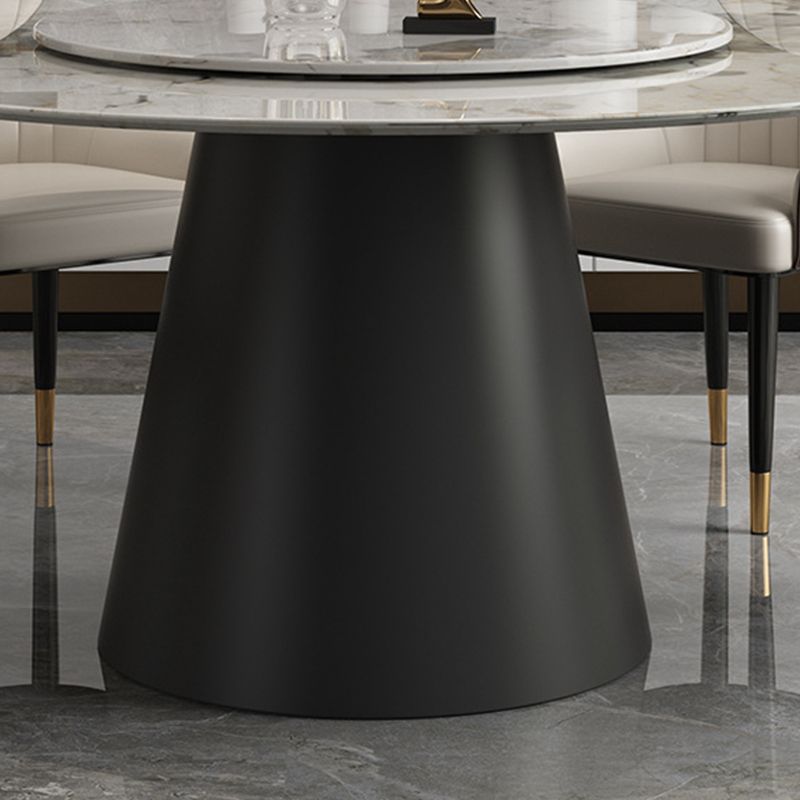 White Round Stone Dining Table Modern Convertible Furniture with Pedestal Base for Home Clearhalo 'Dining Tables & Seating' 'Dining Tables' 'dining_table' 'furn' 'furn_dining_table' 'Furniture' 'Kitchen & Dining Furniture' 1200x1200_b4d5f961-ae45-489c-95ab-30f85b013050