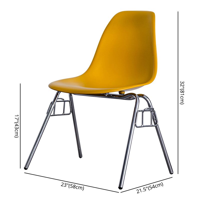 Minimalist Style Solid Back Plastic Chair for Home Use Stackable Armless Side Chair Clearhalo ' kitchen&dining_furn' 'Dining Chairs' 'Dining Tables & Seating' 'dining_chair' 'Furniture' 'furniture_dining_chair' 'Kitchen & Dining Furniture' 'kitchen' 1200x1200_b4d63743-a164-4368-8c6e-fbbd8d6410a2