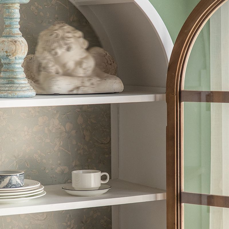 Traditionele houten kast met meerdere plankweergave Buffet Cabinet met deur voor woonkamer