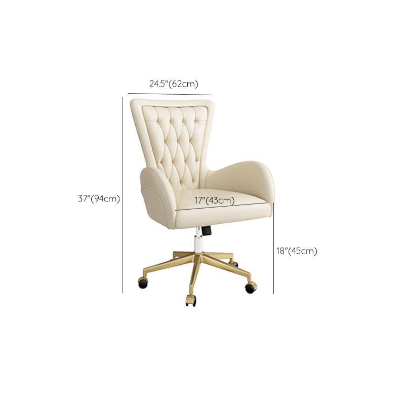 Modern Leather Task Chair Height-adjustable Desk Chair for Office Clearhalo 'furn' 'furn_office_chair' 'Furniture' 'Office Chairs' 'Office Furniture' 'office_chair' 1200x1200_b4d6fd94-dc32-4d26-94ed-17be6d870d74