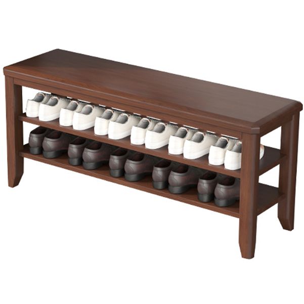 Mid-Century Modern Seating Bench Rubberwood Rectangle Entryway Bench Clearhalo 'Benches' 'Chairs & Seating' 'furn' 'furn_benches' 'Furniture' 'Living Room Furniture' 1200x1200_b4d9aa7f-a946-4cbd-bd3f-2a9674f4cece